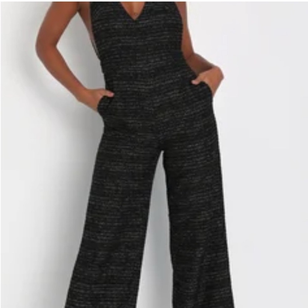 Lulu's NWT Boucle Jumpsuit with sparkly thread